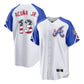 Atlanta Braves #13 Ronald Acuna Jr Player White USA 250 Fourth Of July City Connect Home Game Stitched Baseball Jersey