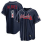Atlanta Braves #1 Ozzie Albies Player Navy USA 250 Fourth Of July Limited Home Game Stitched Baseball Jersey