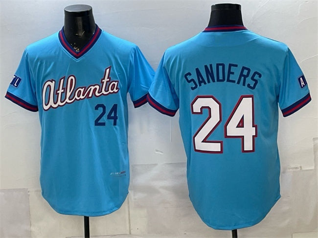 Atlanta Braves #24 Deion Sanders Powder Blue 2026 City Connect Stadium Stitched Jersey