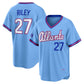 Atlanta Braves #27 Austin Riley Powder Blue 2026 City Connect Stadium Stitched Baseball Jersey
