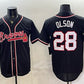 Atlanta Braves #28 Matt Olson 2026 Fashion Replica Black Out Stitched Jersey
