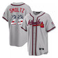 Atlanta Braves #29 John Smoltz Player Gray USA 250 Fourth Of July Limited Home Game Stitched Baseball Jersey