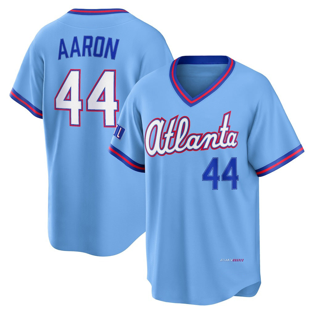 Atlanta Braves #44 Hank Aaron Powder Blue 2026 City Connect Stadium Stitched Baseball Jersey
