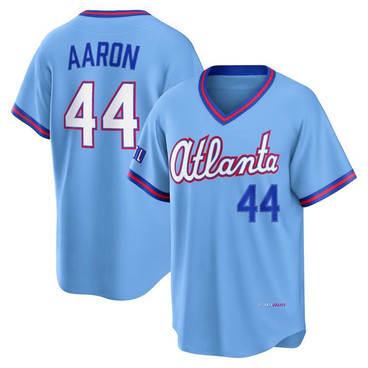 Atlanta Braves #44 Hank Aaron Powder Blue 2026 City Connect Stadium Stitched Baseball Jersey