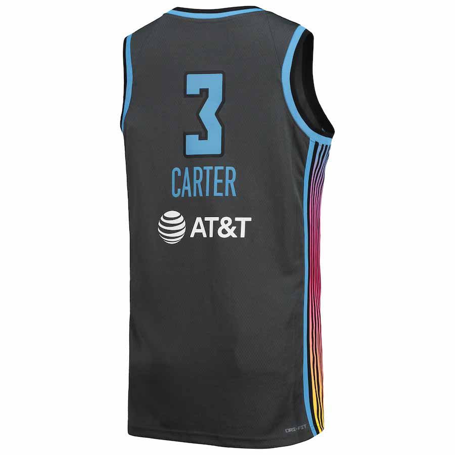 A.Dream #3 Chennedy Carter Unisex Rebel Edition Victory Player Jersey - Black Stitched American Basketball Jersey