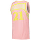 A.Hawks #21 Dominique Wilkins Mitchell & Ness 1986-87 Swingman Sidewalk Sketch Jersey - Pink Stitched American Basketball Jersey