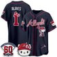 Atlanta Braves #1 Ozzie Albies Navy Meow Puhics KT 2026 Vapor Limited All Stitched Jersey