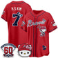 Atlanta Braves #7 Ha-Seong Kim Red Puhics Meow KT 2026 Vapor Limited All Stitched Jersey