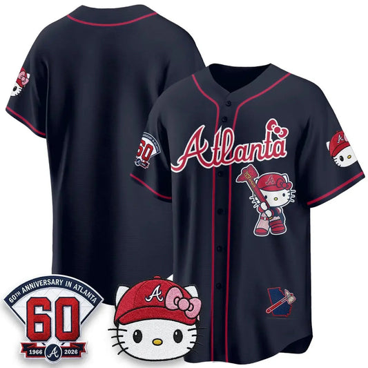 Atlanta Braves Navy Puhics Meow KT 2026 Vapor Limited All Stitched Jersey