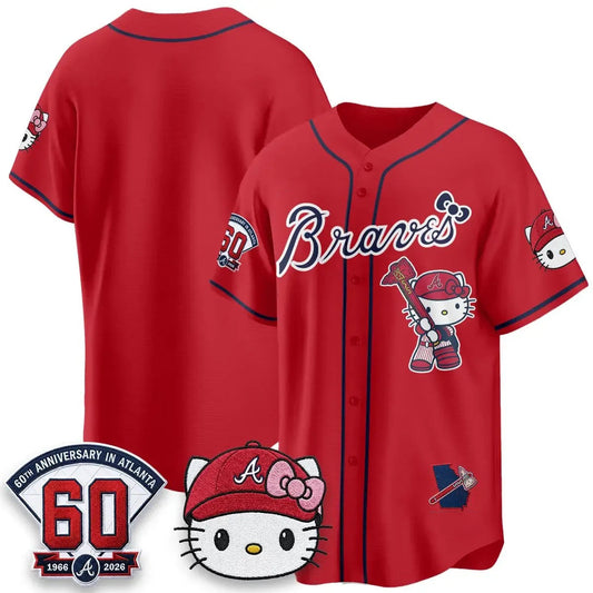 Atlanta Braves Red Puhics Meow KT 2026 Vapor Limited All Stitched Jersey