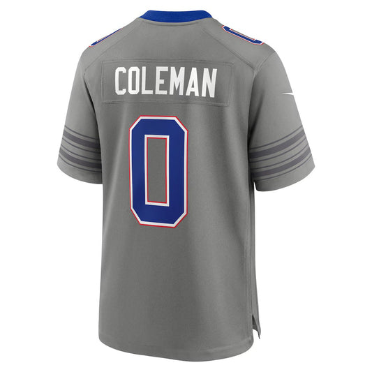 B.Bills #0 Keon Coleman Gray Nickel City Game Football Jersey