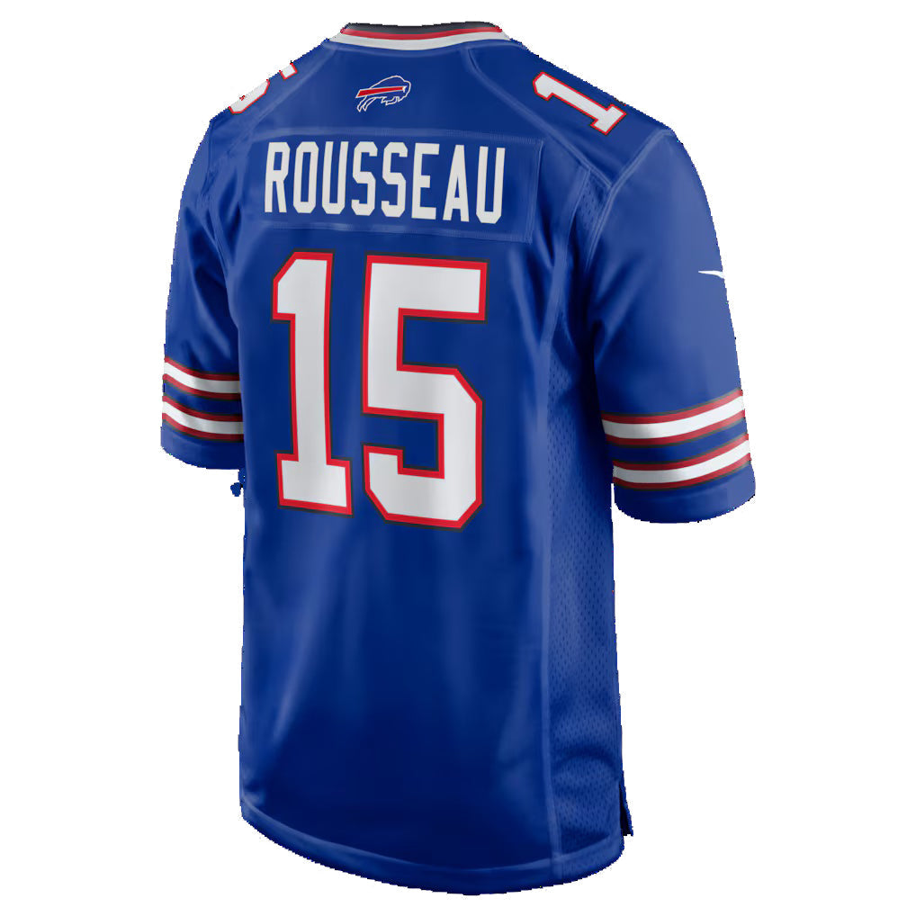 B.Bills #15 Gregory Rousseau Royal Team Game Football Jersey
