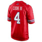 B.Bills #4 James Cook III Red Alternate Game Football Jersey