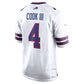 B.Bills #4 James Cook III White Game Football Jersey