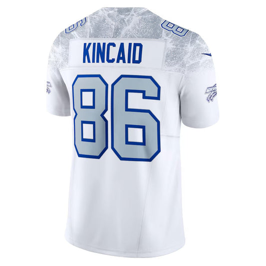B.Bills #86 Dalton Kincaid 2025 Rivalries Collection Limited Jersey - White Football Stitched American Jerseys