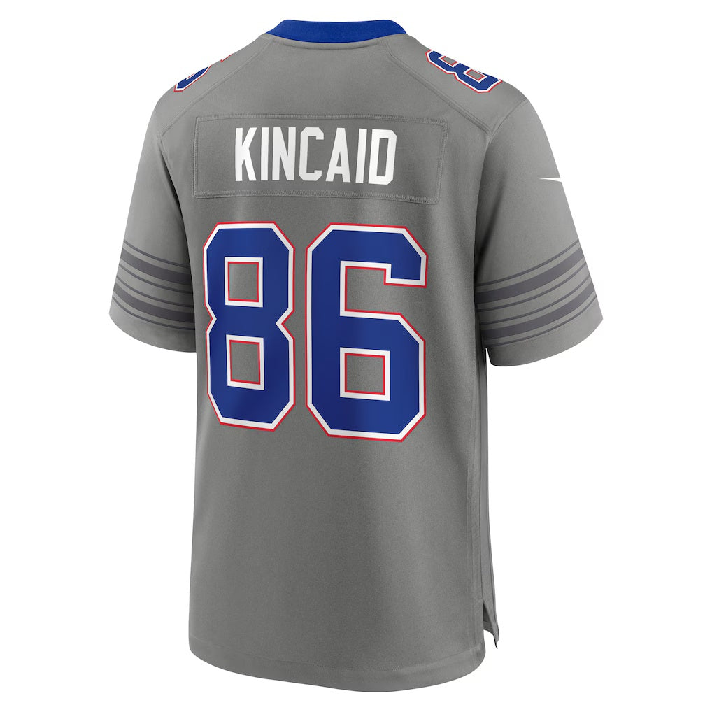 B.Bills #86 Dalton Kincaid Gray Nickel City Game Football Jersey