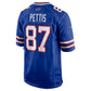 B.Bills #87 Dante Pettis Royal Team Game Football Jersey