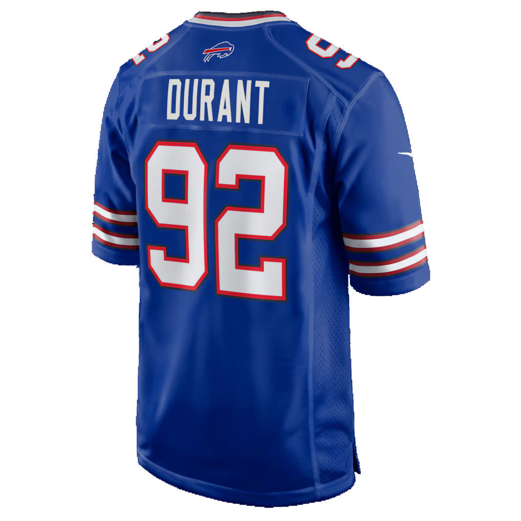 B.Bills #92 Zane Durant Royal Team Game Stitched Football American Jersey