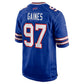 B.Bills #97 Greg Gaines Royal Team Game Football Jersey