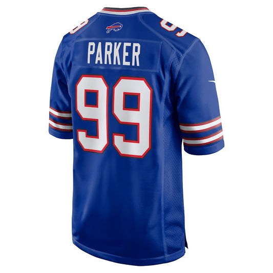 B.Bills #99 T.J. Parker Royal Game Stitched Football American Jersey