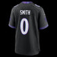 B.Ravens #0 Roquan Smith Black Alternate Game Stitched Football American Jersey