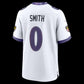 B.Ravens #0 Roquan Smith White Game Stitched Football American Jersey