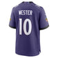 B.Ravens #10 LaJohntay Wester Purple Team Game Football Jersey