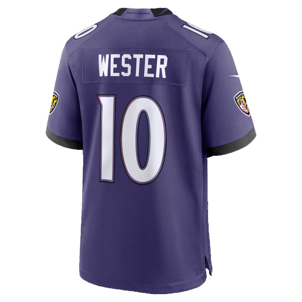 B.Ravens #10 LaJohntay Wester Purple Team Game Football Jersey