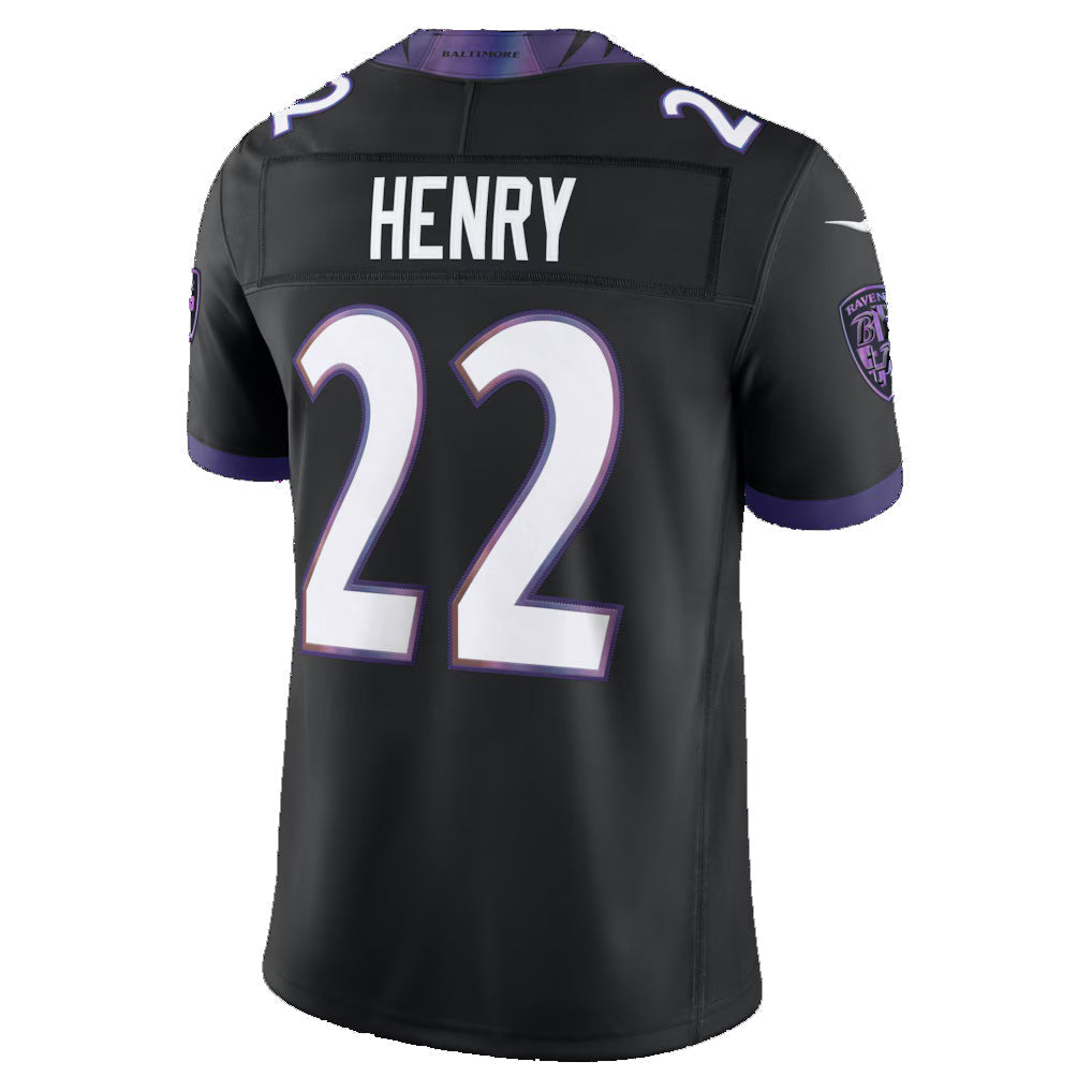 B.Ravens #22 Derrick Henry Black Alternate Alternate Vapor F.U.S.E. Stitched Limited Football Jersey