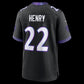 B.Ravens #22 Derrick Henry Black Alternate Game Stitched Football American Jersey