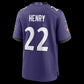 B.Ravens #22 Derrick Henry Purple Team Game Stitched Football American Jersey