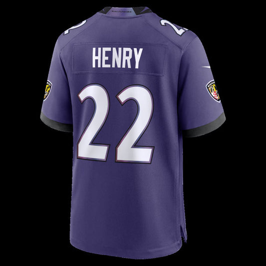 B.Ravens #22 Derrick Henry Purple Team Game Stitched Football American Jersey