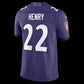 B.Ravens #22 Derrick Henry Purple Vapor F.U.S.E. Sewn Down Limited Stitched Football American Jersey