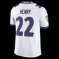 B.Ravens #22 Derrick Henry White Vapor F.U.S.E. Sewn Down Limited Stitched Football American Jersey