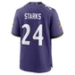 B.Ravens #24 Malaki Starks Purple Team Game Football Jersey