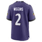 B.Ravens #2 Nate Wiggins Purple Team Game Football Jersey