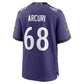 B.Ravens #68 AJ Arcuri Purple Puhics Team Game Jersey