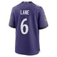 B.Ravens #6 Ja'Kobi Lane Purple Team Game Football Jersey