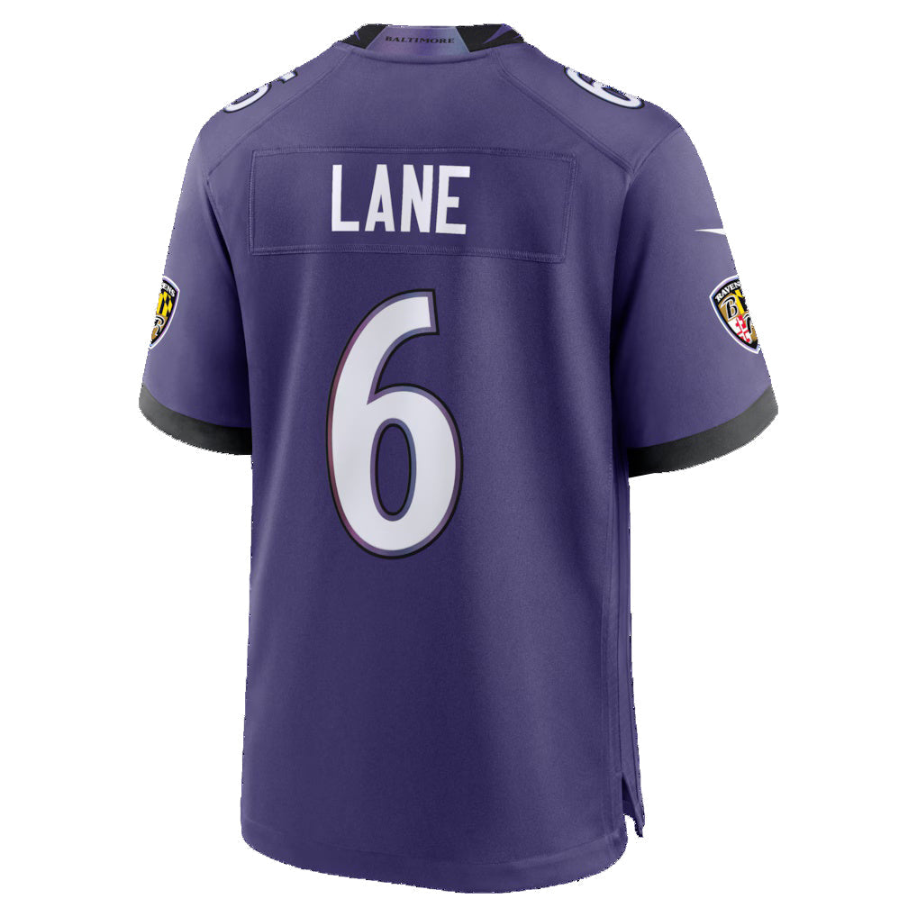 B.Ravens #6 Ja'Kobi Lane Purple Team Game Football Jersey