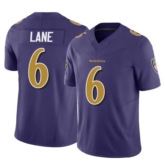 B.Ravens #6 Ja'Kobi Lane Purple Vapor F.U.S.E. Limited Stitched American Football Jerseys