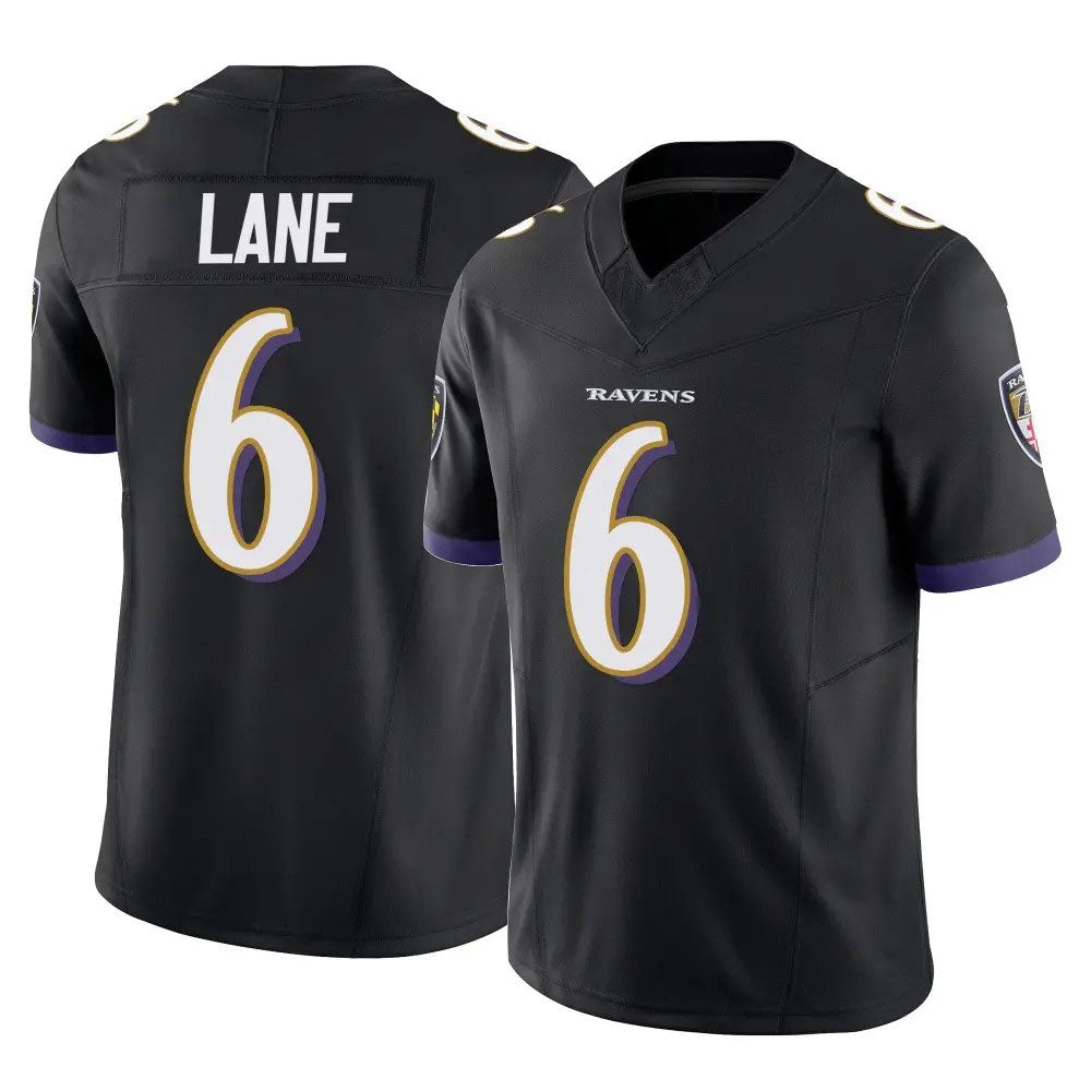 B.Ravens ＃6 Men's Ja'Kobi Lane Black Vapor F.U.S.E. Limited American Football Jerseys