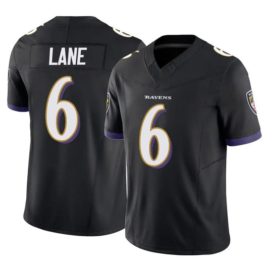 B.Ravens ＃6 Men's Ja'Kobi Lane Black Vapor F.U.S.E. Limited American Football Jerseys