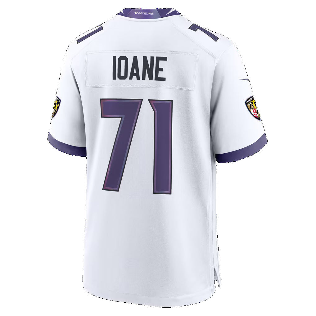 B.Ravens #71 Olaivavega Ioane White Puhics Game Jersey