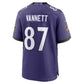 B.Ravens #87 Nick Vannett Purple Puhics Game Player Jersey