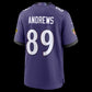 B.Ravens #89 Mark Andrews Purple Team Game Stitched Football American Jersey