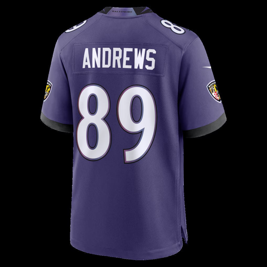 B.Ravens #89 Mark Andrews Purple Team Game Stitched Football American Jersey