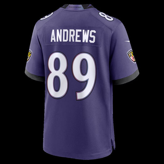 B.Ravens #89 Mark Andrews Purple Team Game Stitched Football American Jersey