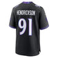 B.Ravens #91 Trey Hendrickson Black Alternate Game Stitched Football American Jersey