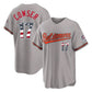 Baltimore Orioles #17 Colton Cowser Player Gray USA 250 Fourth of July Home Game Stitched Baseball Jersey