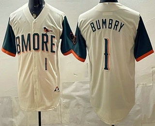 Baltimore Orioles #1 Al Bumbry Cream 2026 City Connect Stadium Jersey